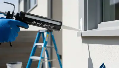 Professional caulking and sealing on Harrisburg PA home exterior by expert house painters