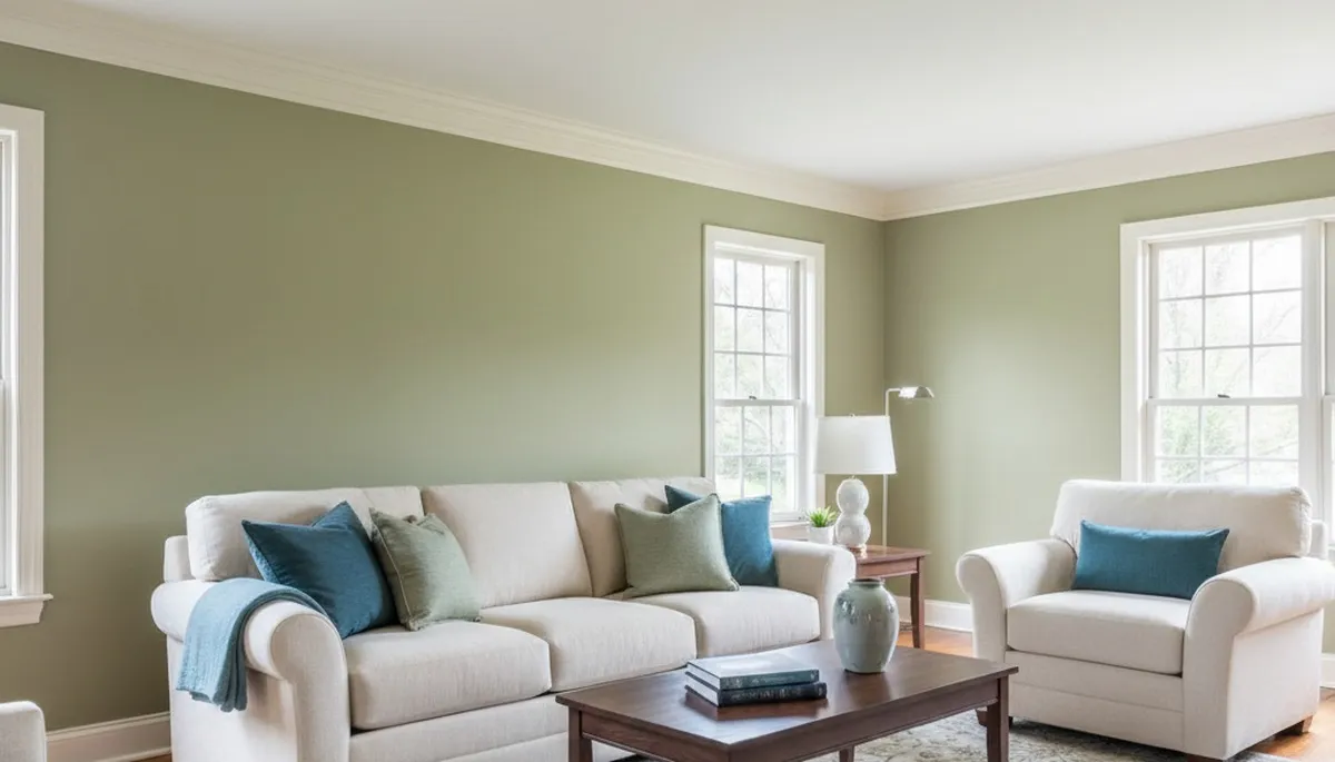 Freshly painted living room with smooth finishes by expert interior painters in Harrisburg, PA