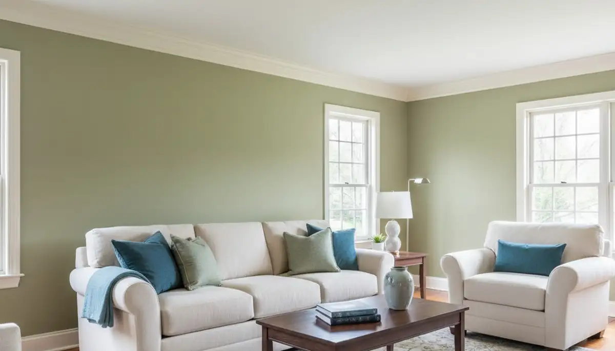 Freshly painted living room with smooth finishes by expert interior painters in Harrisburg, PA