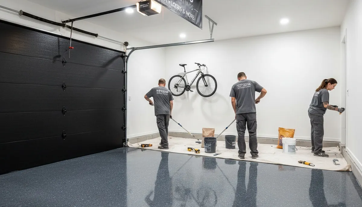 Durable epoxy garage floor coating by Harrisburg painters in Harrisburg, PA