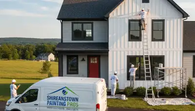 House painting team serving Harrisburg, PA, for interior and exterior residential painting services