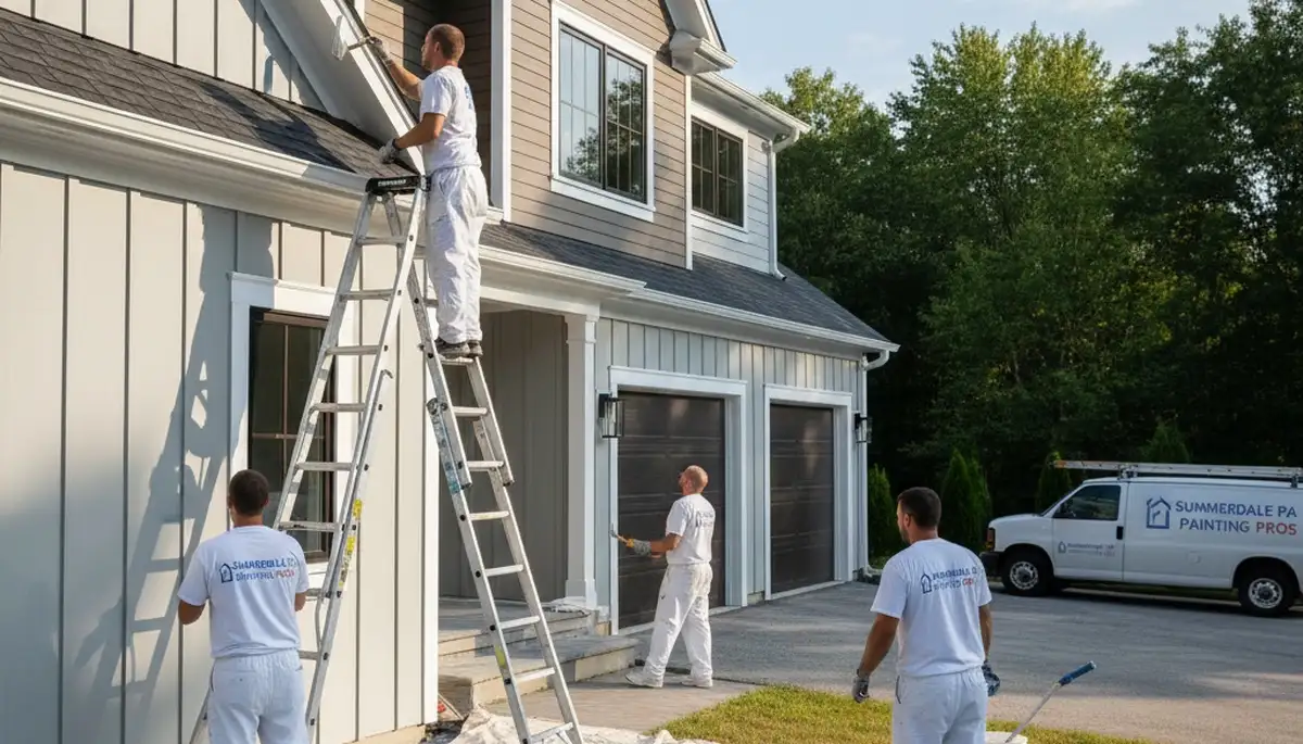 House painters in Harrisburg, PA providing interior and exterior painting services for homes