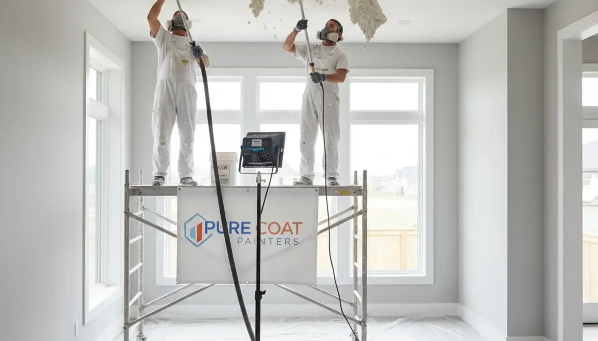 Professional popcorn ceiling removal and refinishing in Harrisburg, PA home interior